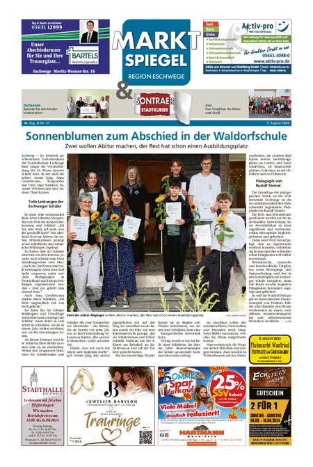 Marktspiegel Eschwege vom 03.08.2024