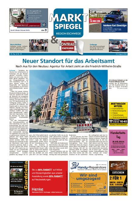 Marktspiegel Eschwege vom 24.08.2024