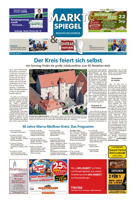 Marktspiegel Eschwege vom 31.08.2024