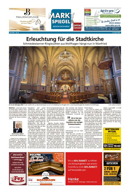 Marktspiegel Eschwege vom 02.08.2025