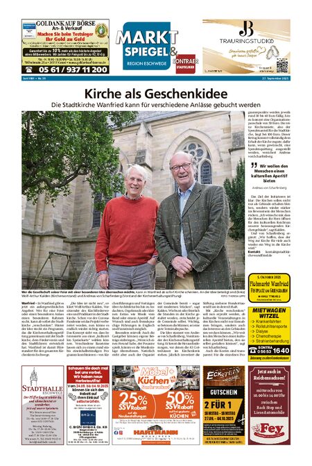 Marktspiegel Eschwege vom 27.09.2025