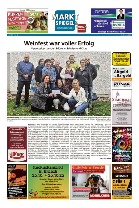 Marktspiegel Eschwege vom 18.10.2025