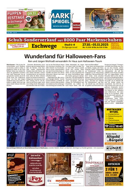 Marktspiegel Eschwege vom 25.10.2025