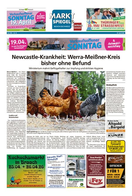 Marktspiegel Eschwege vom 18.04.2026