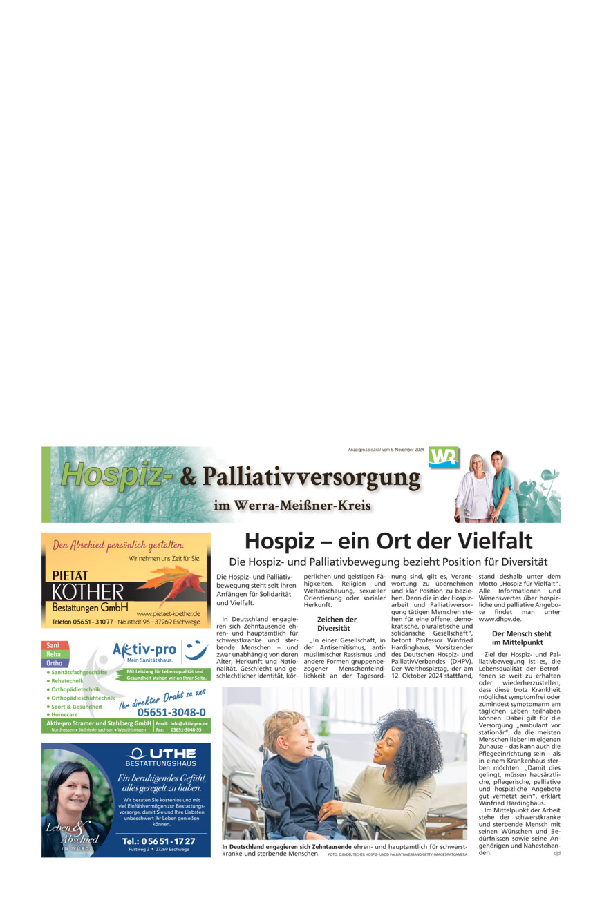 Hospiz- und Palliativversorgung vom Mittwoch, 06.11.2024