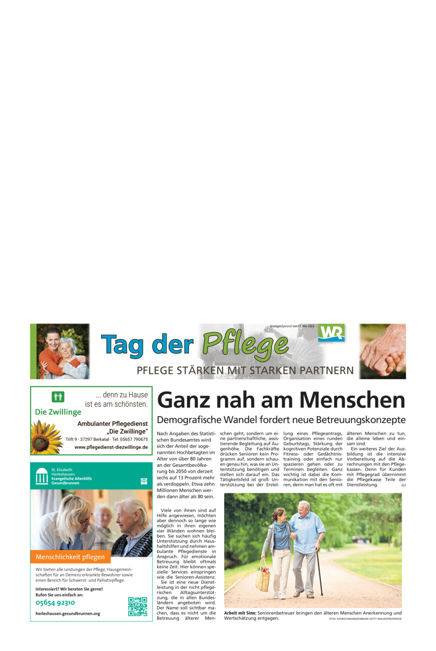 Tag der Pflege vom Freitag, 12.05.2023