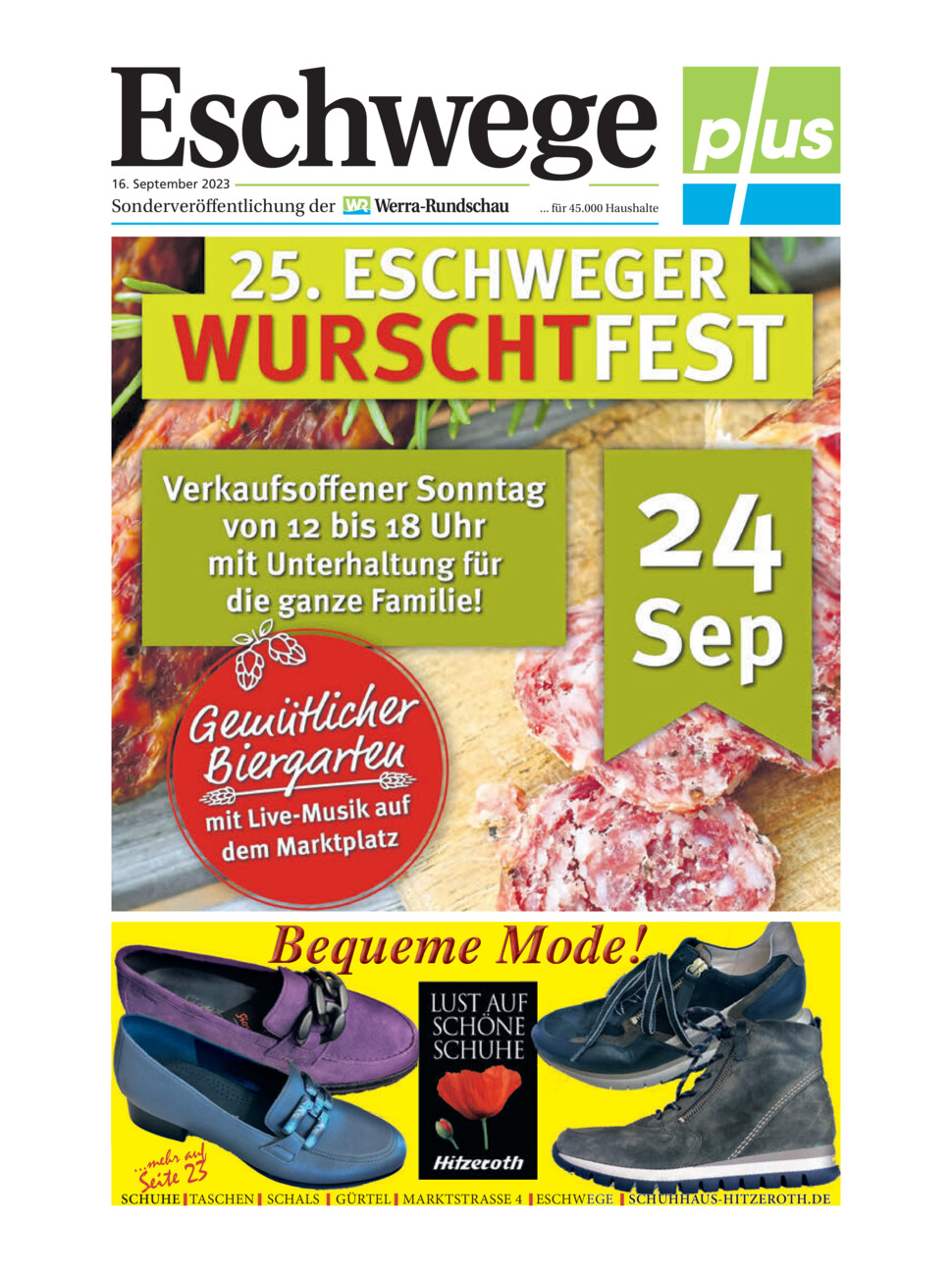 Eschwege plus vom Samstag, 16.09.2023