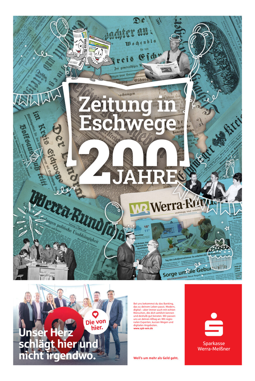 200 Jahre Zeitung in Eschwege vom Dienstag, 12.05.2026