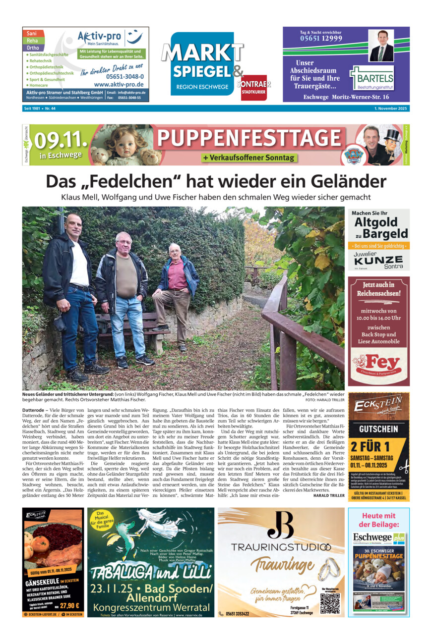 Marktspiegel 44-25 vom Samstag, 01.11.2025