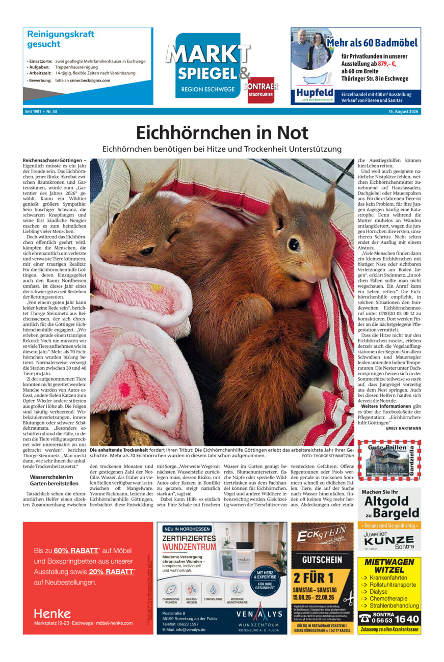 Marktspiegel 33-26 vom Samstag, 15.08.2026