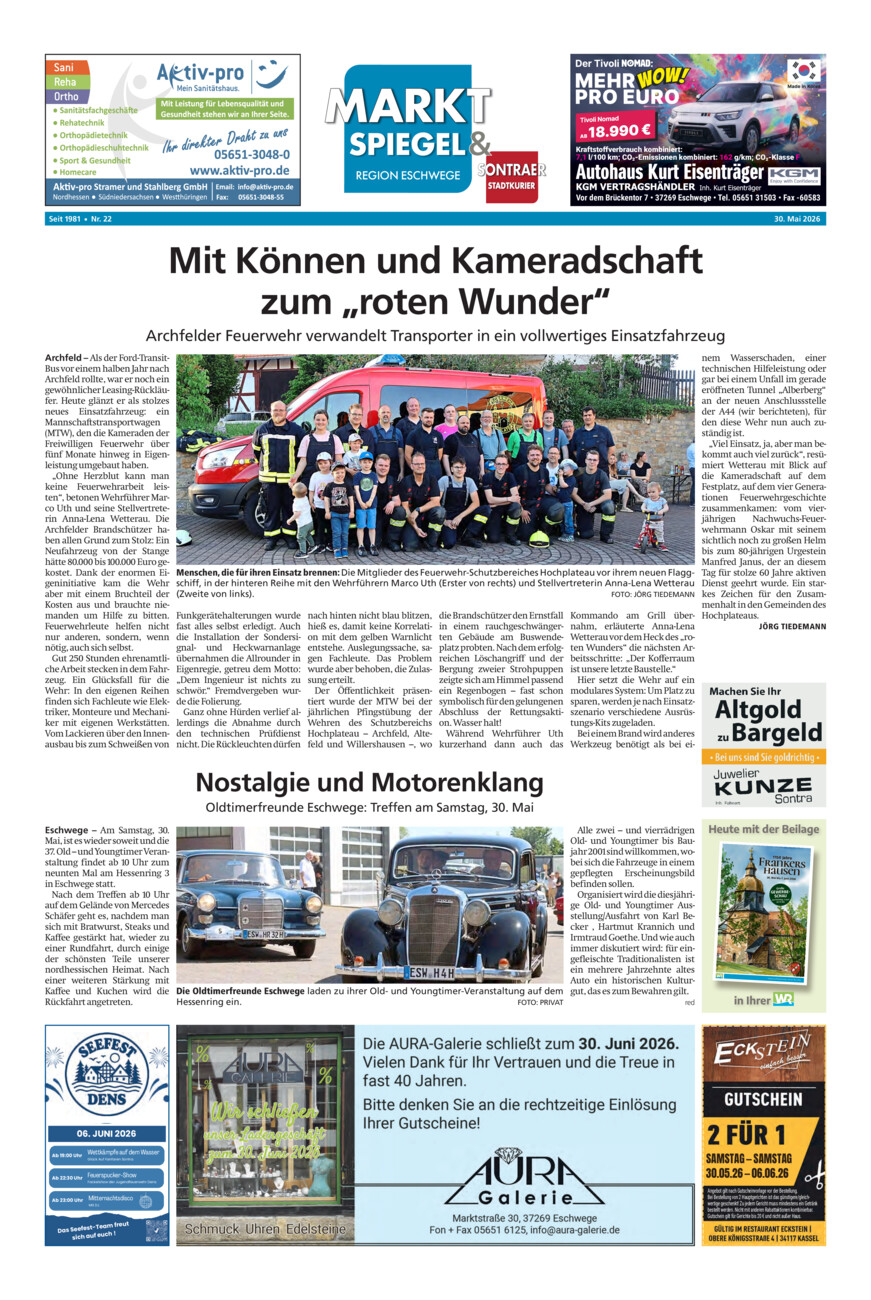 Marktspiegel 22-26 vom Samstag, 30.05.2026
