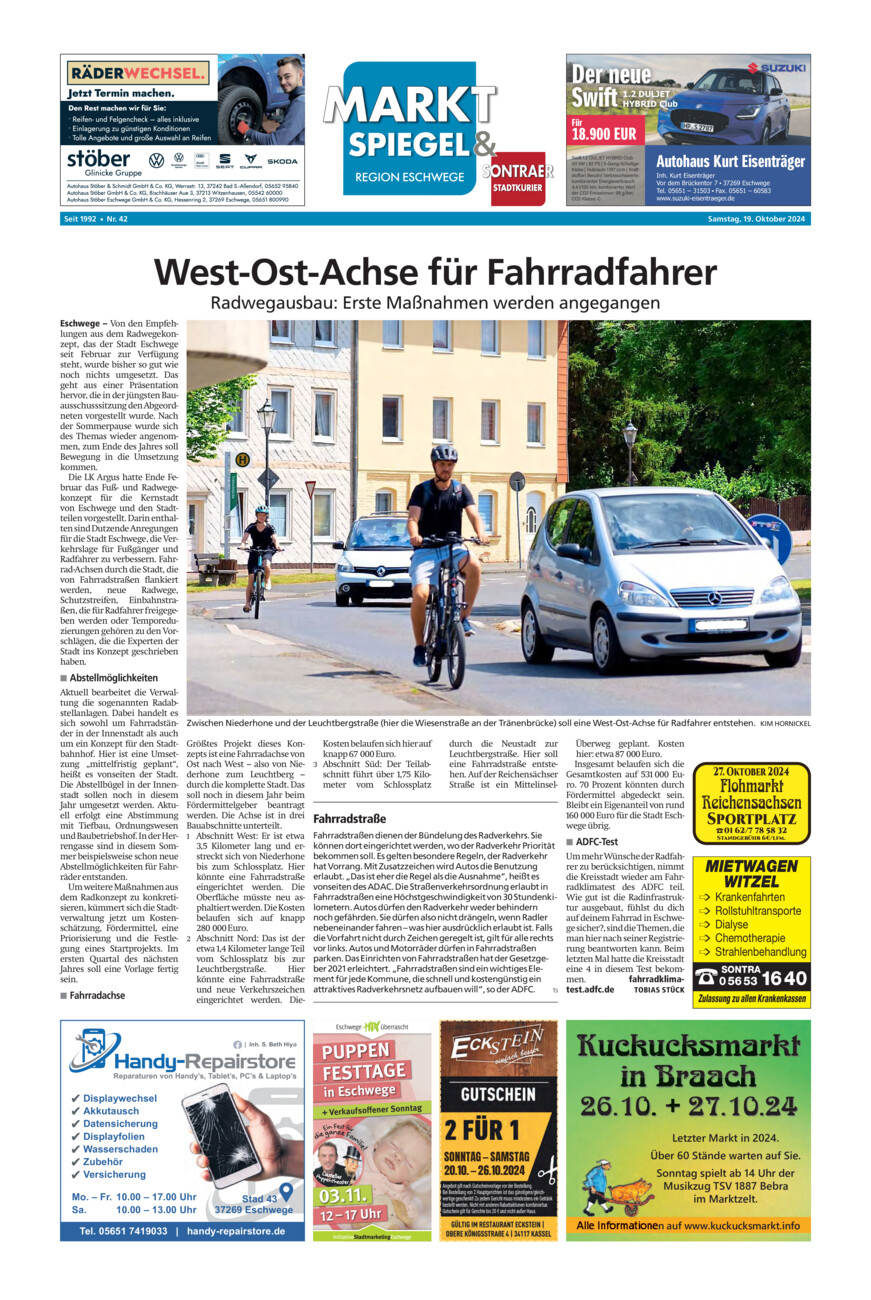 Marktspiegel 42-24 vom Samstag, 19.10.2024