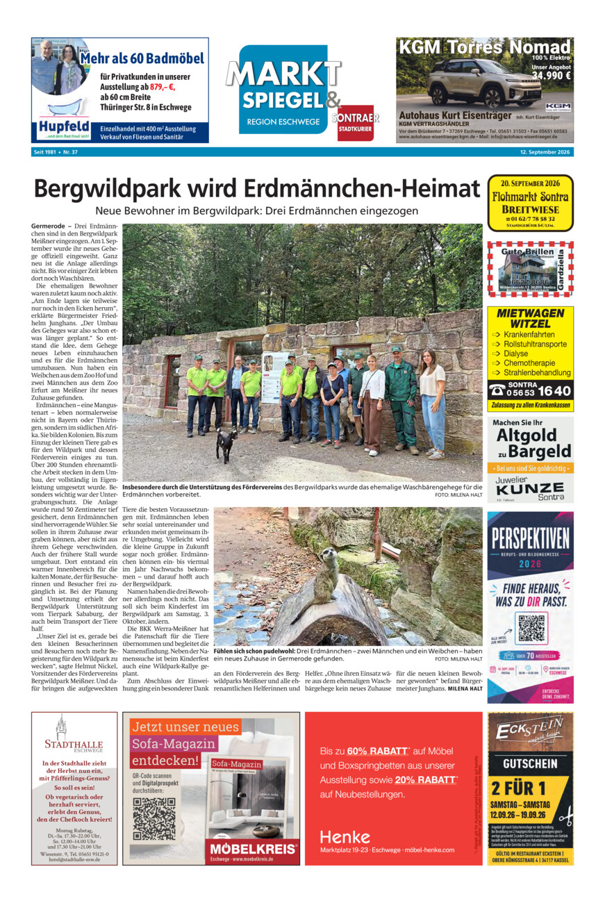 Marktspiegel 37-26 vom Samstag, 12.09.2026