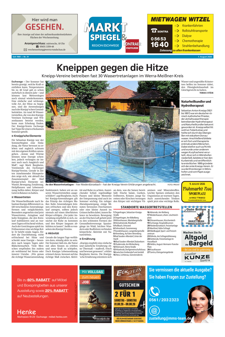 Marktspiegel 31-26 vom Samstag, 01.08.2026