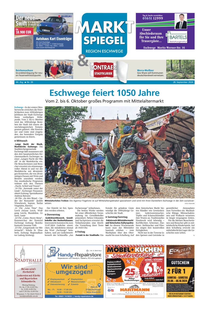 Marktspiegel 39-24 vom Samstag, 28.09.2024