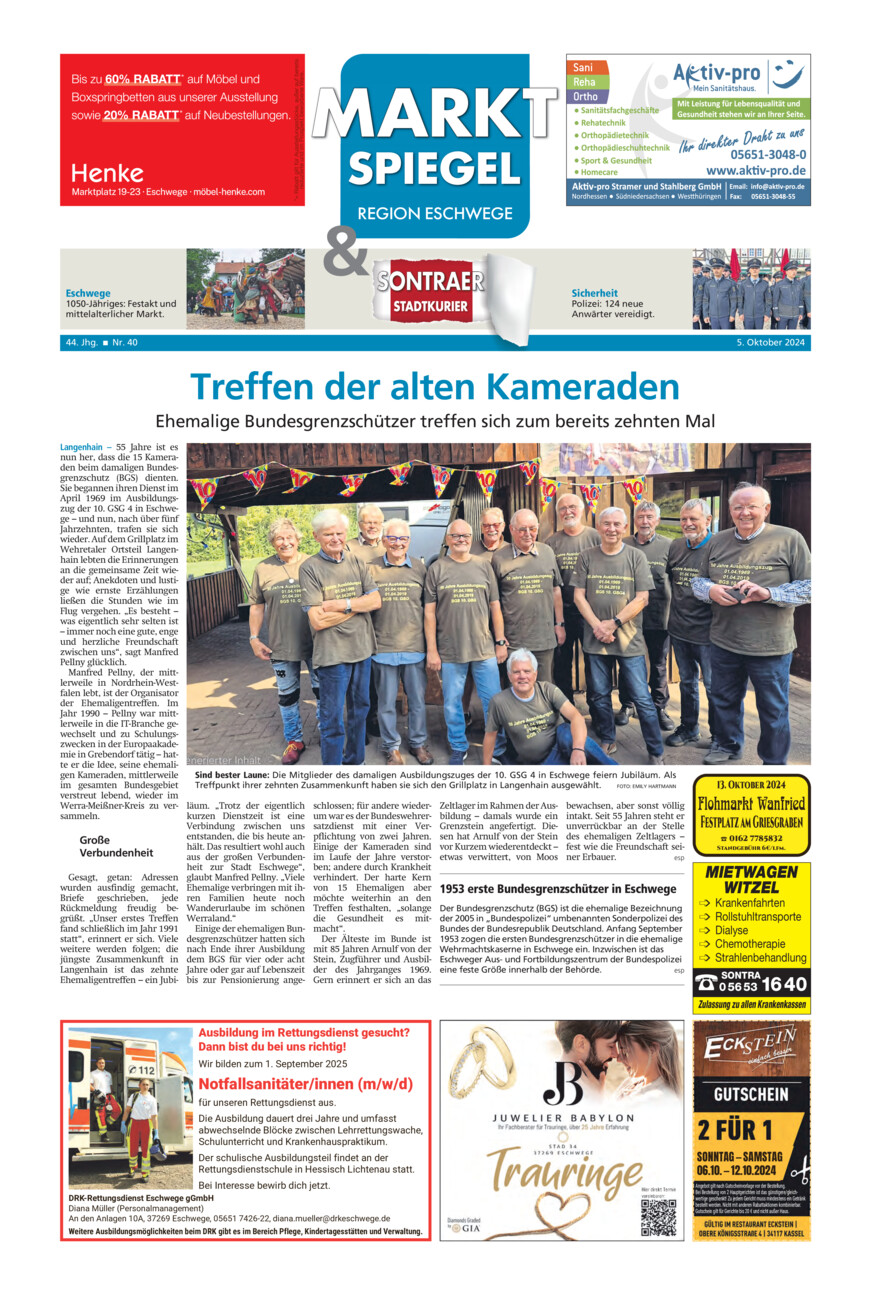 Marktspiegel 40-24 vom Samstag, 05.10.2024