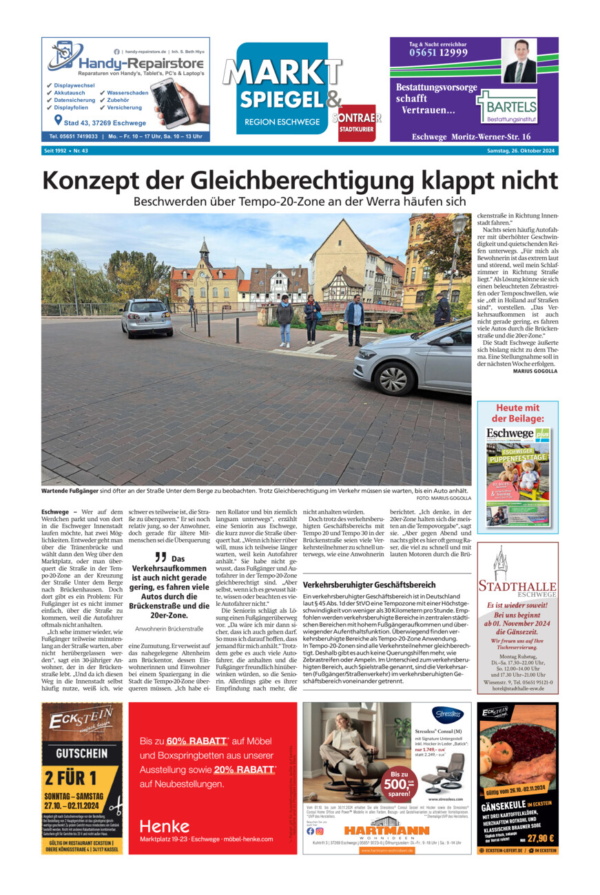 Marktspiegel 43-24 vom Samstag, 26.10.2024