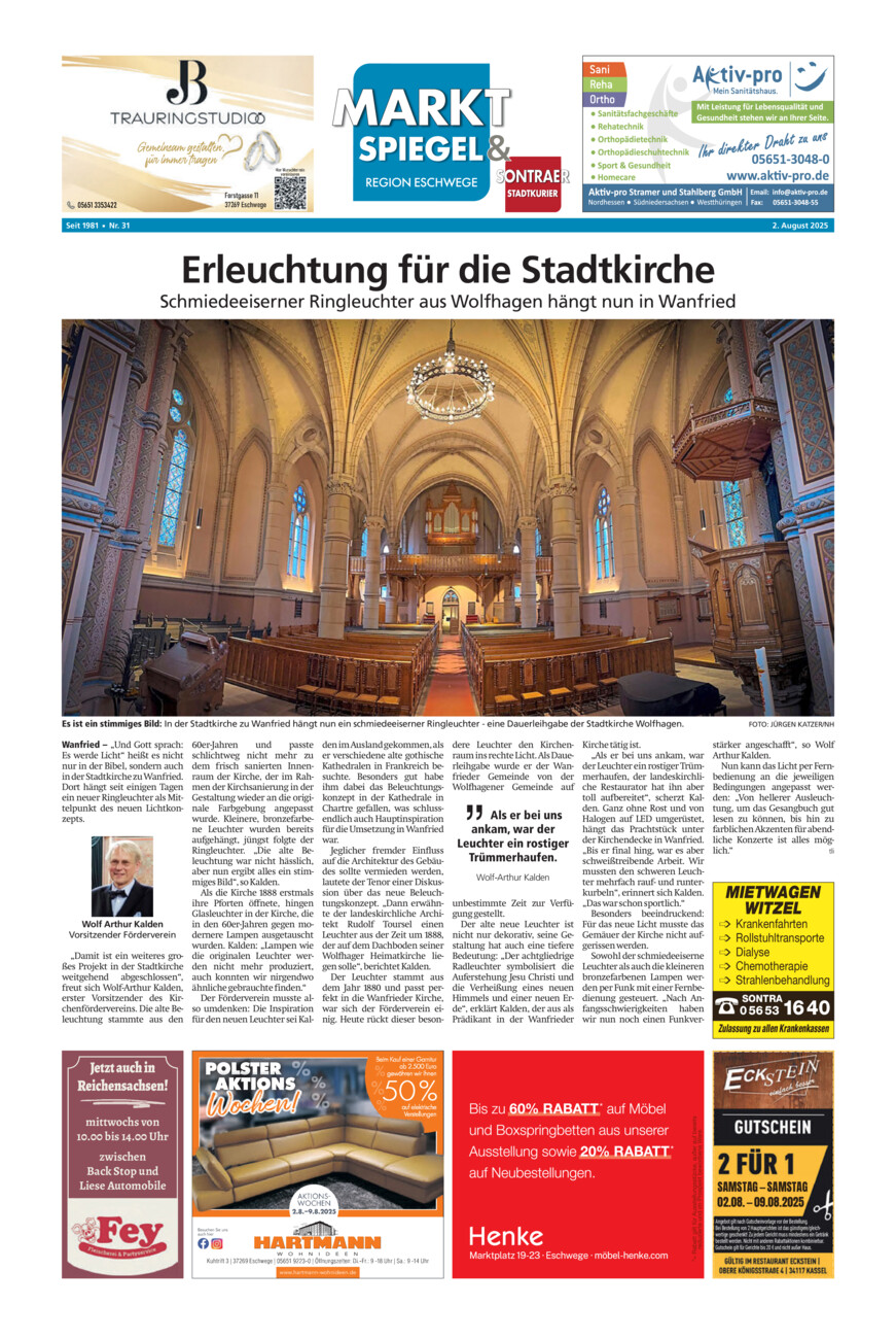 Marktspiegel 31-25 vom Samstag, 02.08.2025