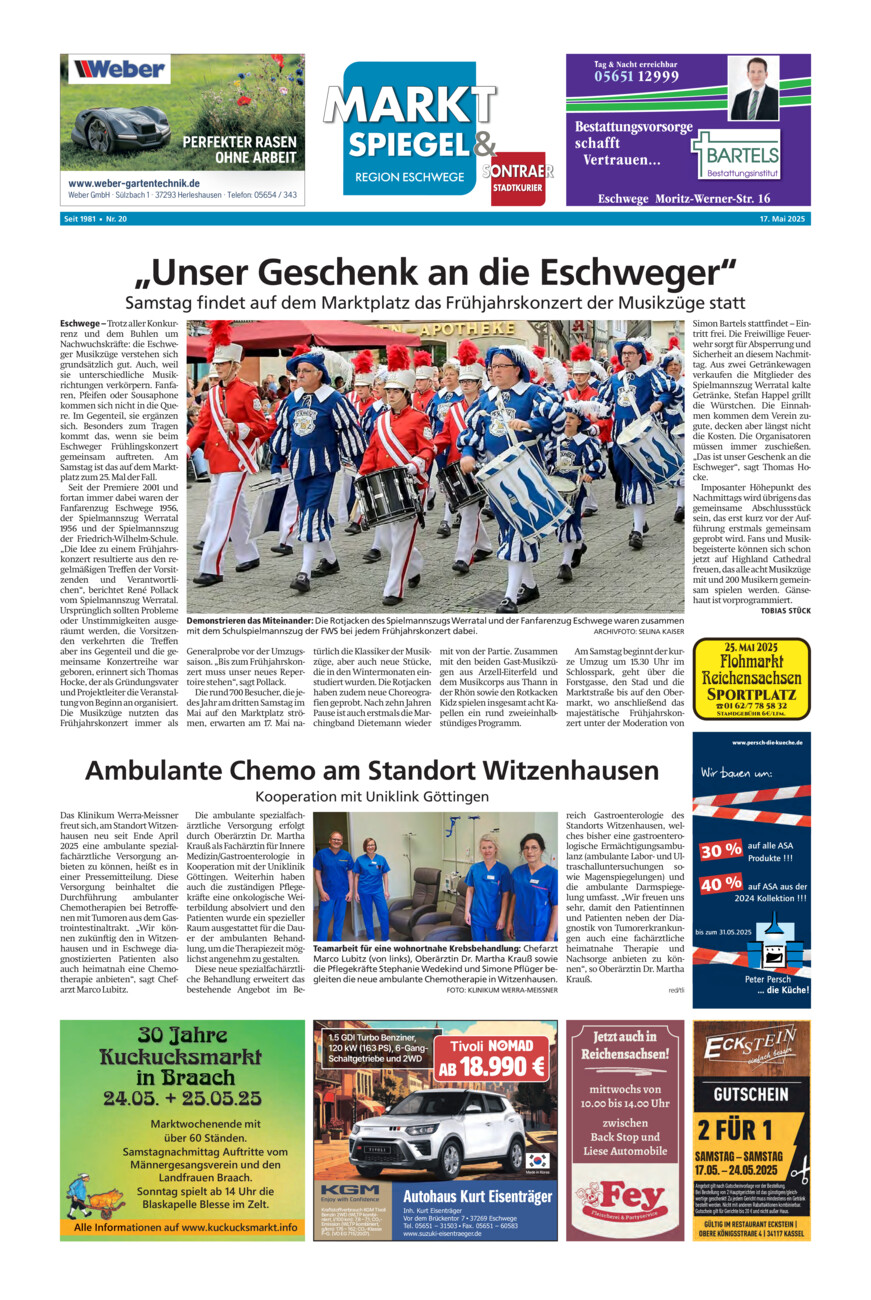 Marktspiegel 20-25 vom Samstag, 17.05.2025