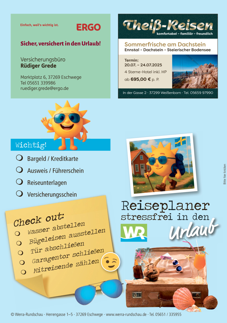 Reiseplaner vom Montag, 07.07.2025