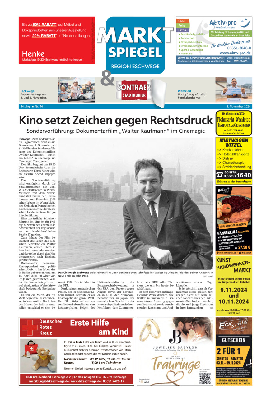 Marktspiegel 44-24 vom Samstag, 02.11.2024