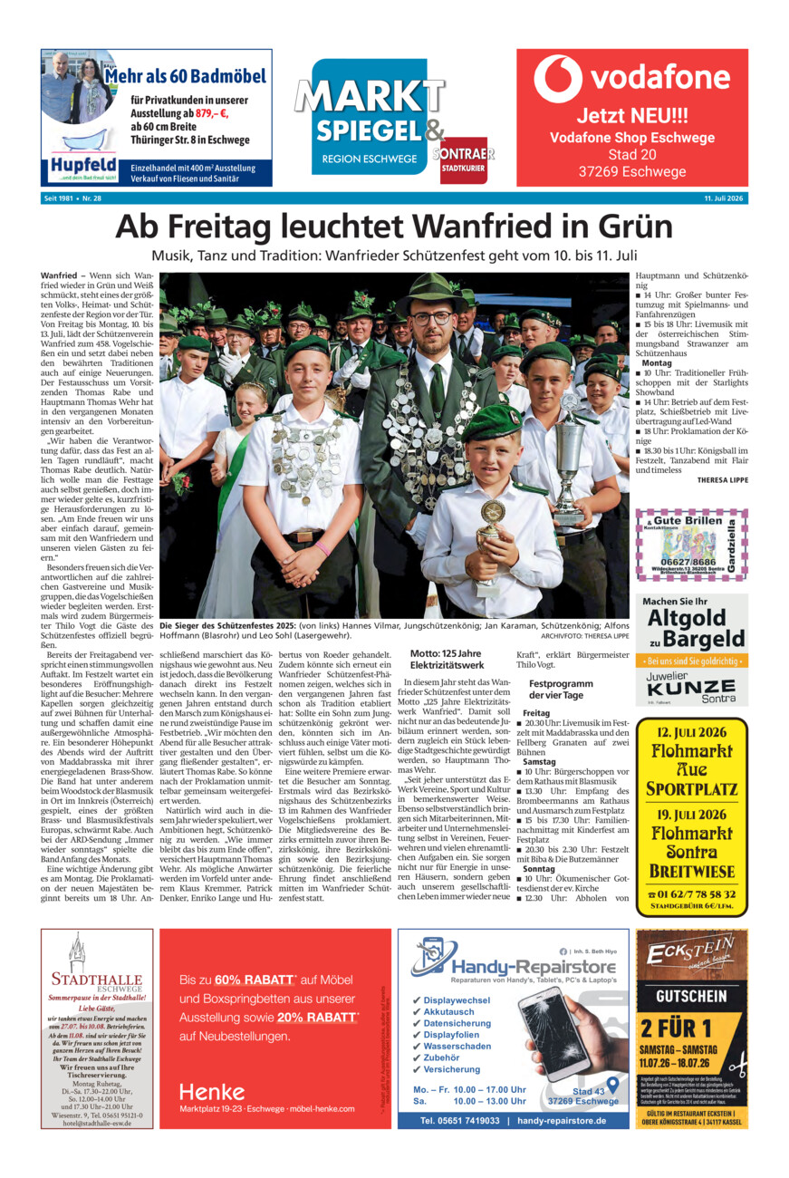 Marktspiegel 28-26 vom Samstag, 11.07.2026