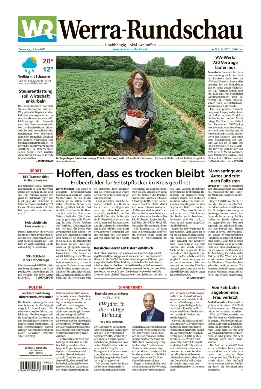 Werra Rundschau vom Donnerstag, 05.06.2025