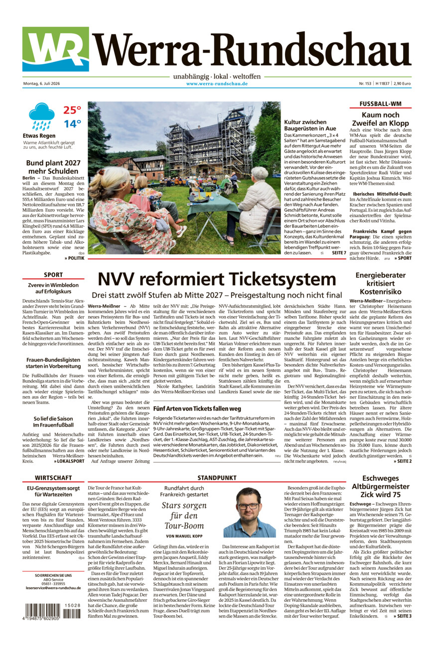 Werra Rundschau vom Montag, 06.07.2026