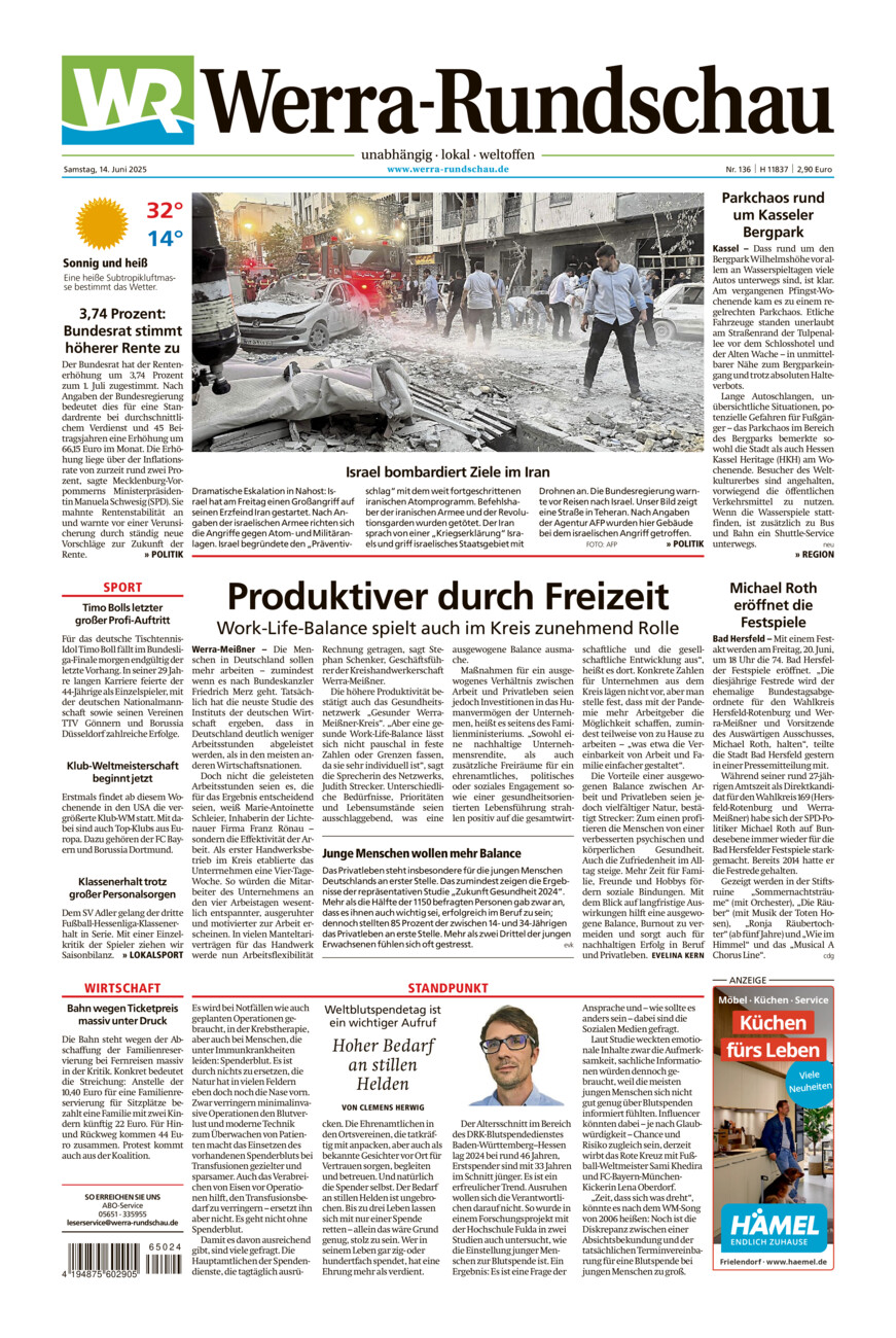 Werra Rundschau vom Samstag, 14.06.2025