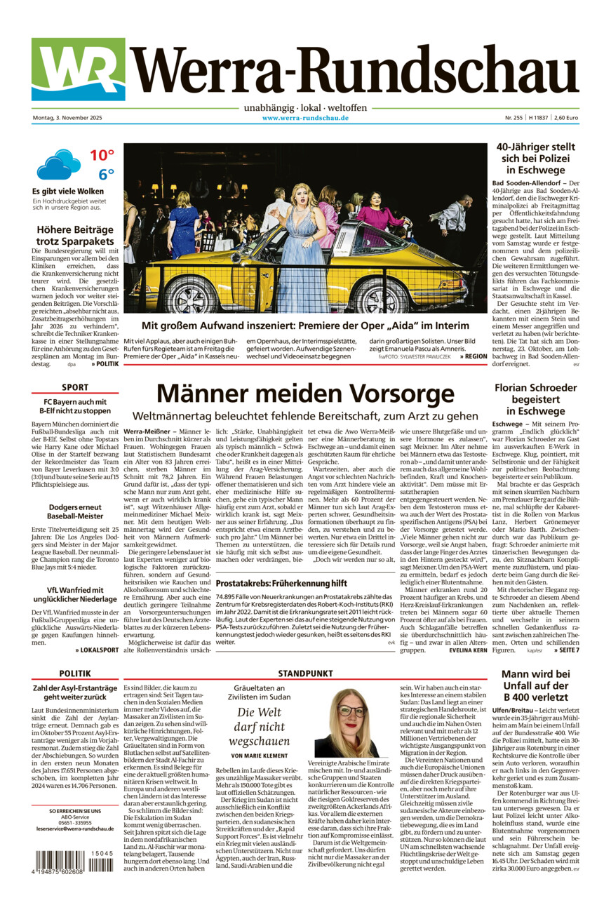 Werra Rundschau vom Montag, 03.11.2025