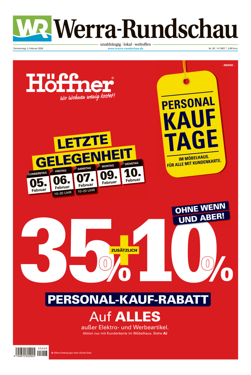 Werra Rundschau vom Donnerstag, 05.02.2026