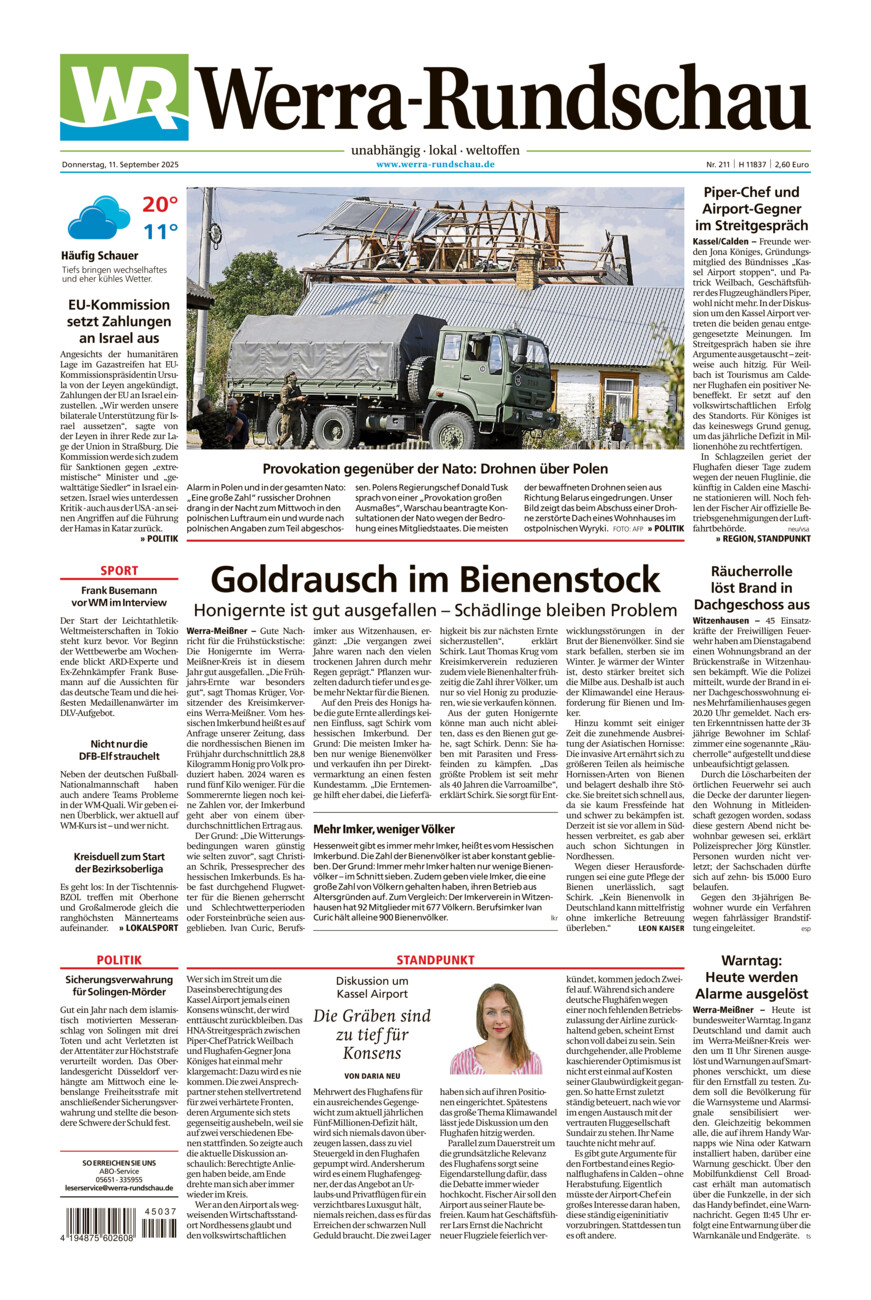 Werra Rundschau vom Donnerstag, 11.09.2025