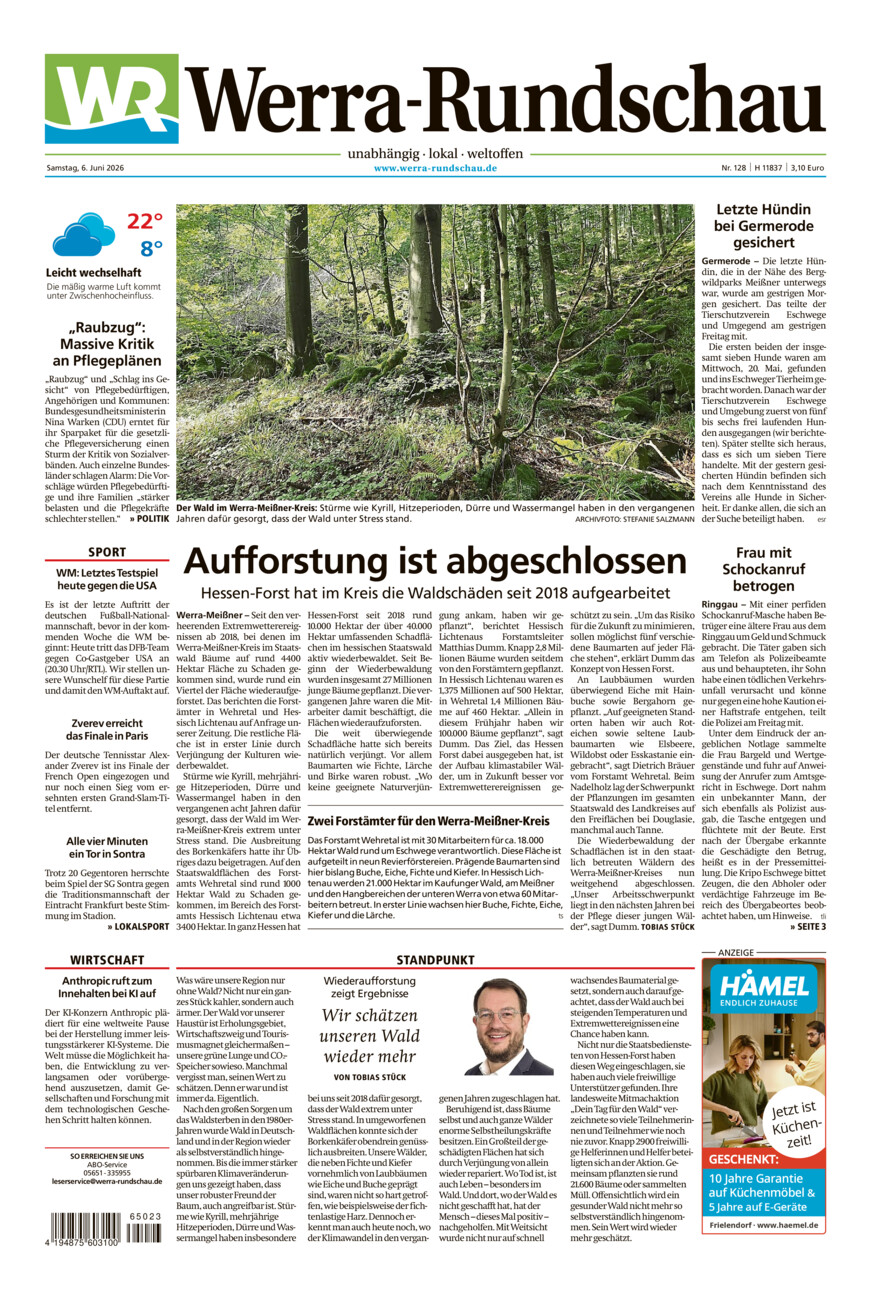 Werra Rundschau vom Samstag, 06.06.2026