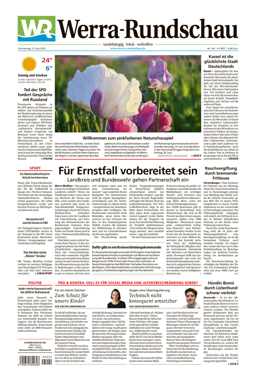 Werra Rundschau vom Donnerstag, 12.06.2025