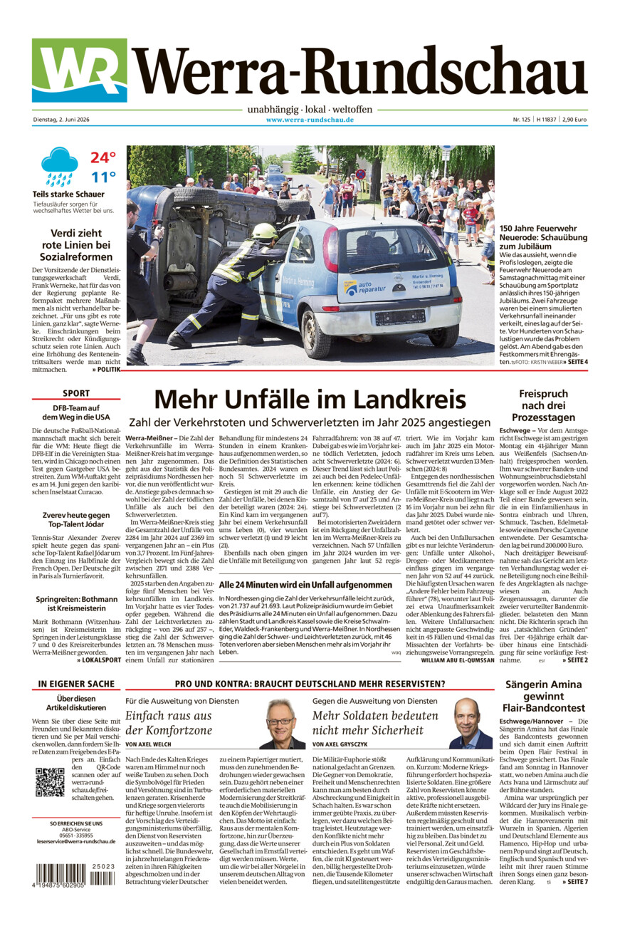Werra Rundschau vom Dienstag, 02.06.2026