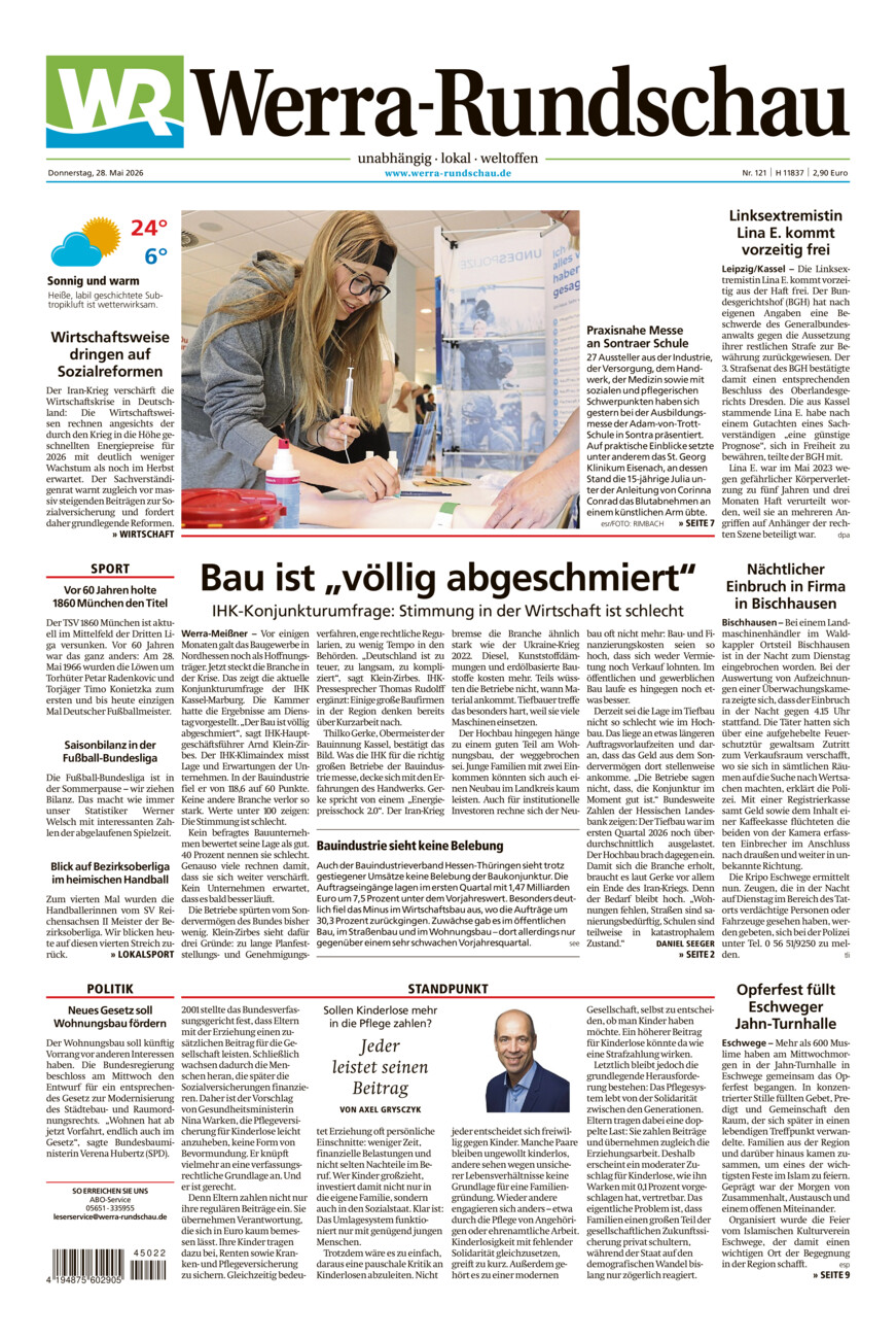 Werra Rundschau vom Donnerstag, 28.05.2026