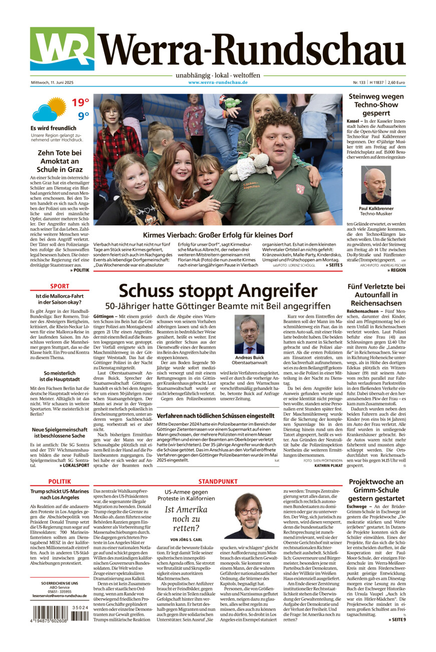 Werra Rundschau vom Mittwoch, 11.06.2025