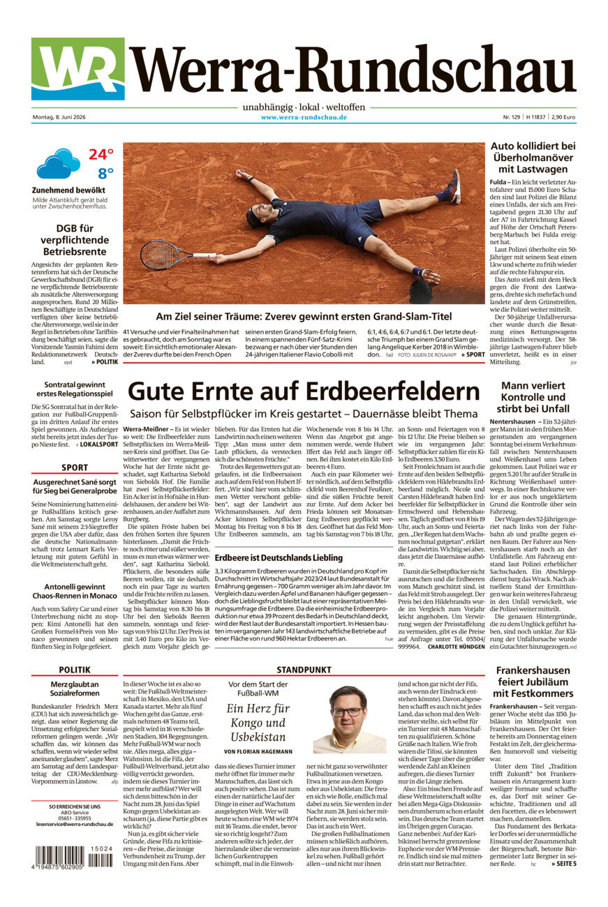 Werra Rundschau vom Montag, 08.06.2026
