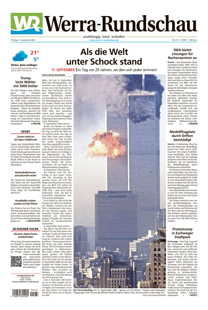 Werra Rundschau vom Freitag, 11.09.2026