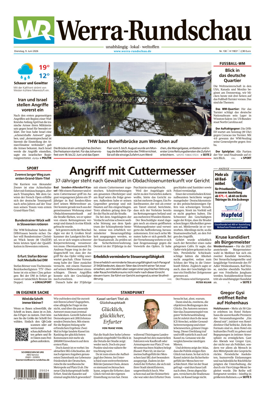 Werra Rundschau vom Dienstag, 09.06.2026