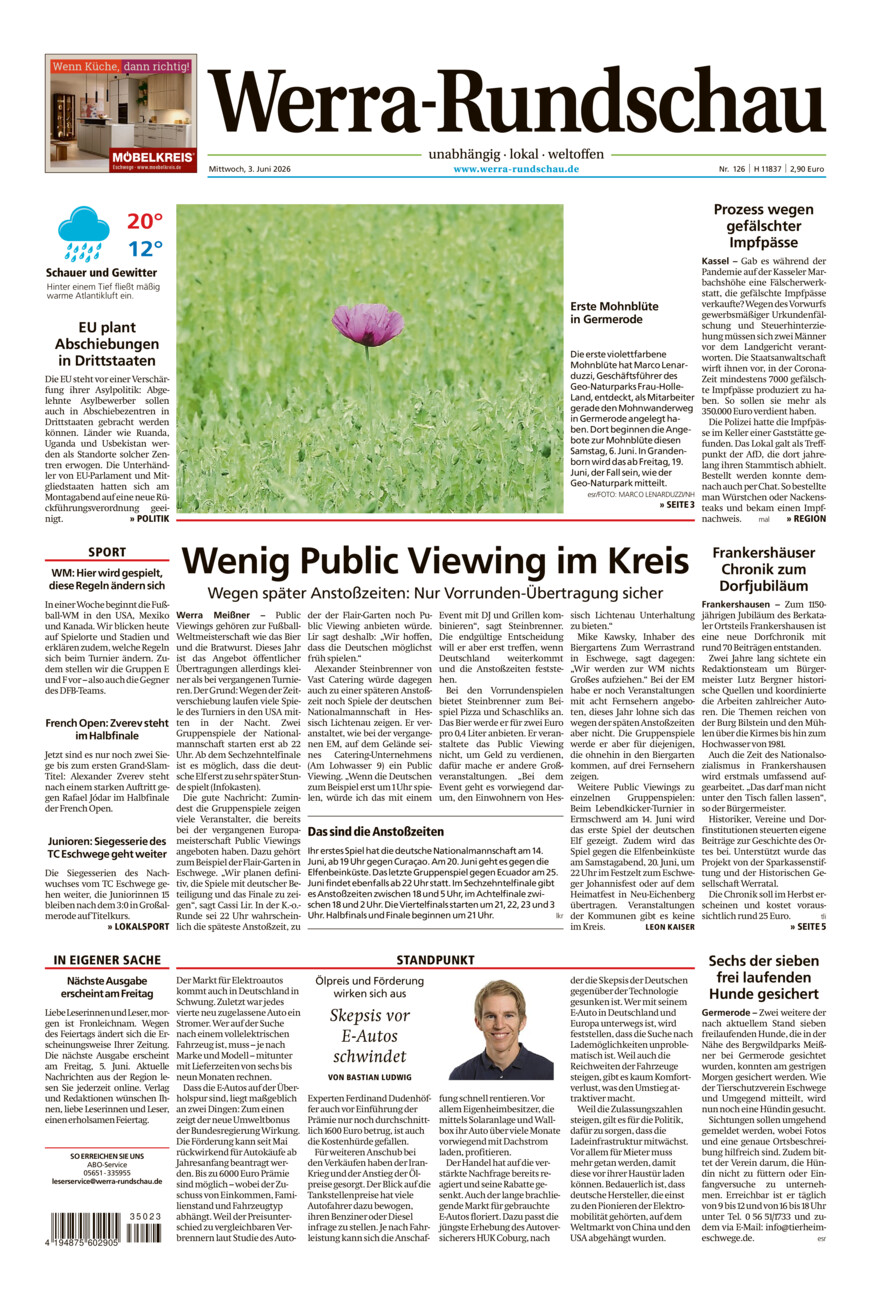 Werra Rundschau vom Mittwoch, 03.06.2026