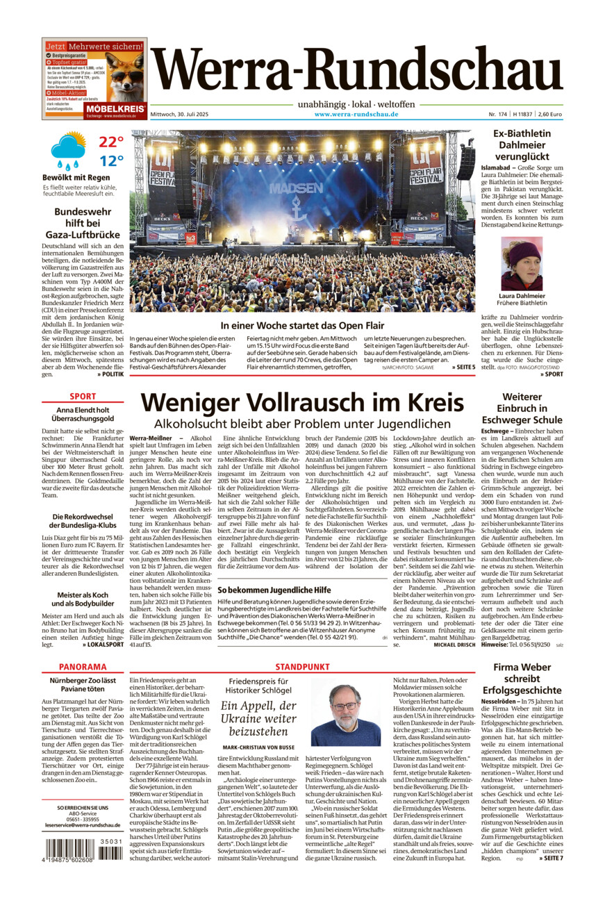 Werra Rundschau vom Mittwoch, 30.07.2025