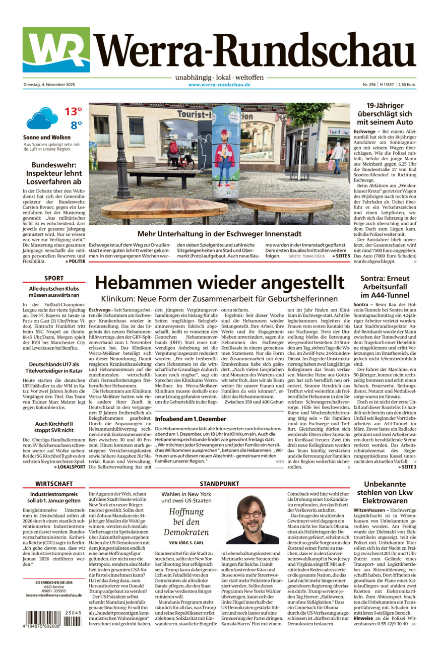 Werra Rundschau vom Dienstag, 04.11.2025