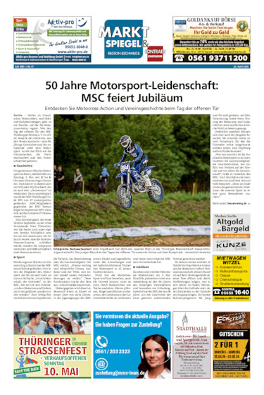 Marktspiegel Eschwege vom 25.04.2026