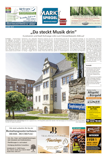 Marktspiegel Eschwege vom 04.07.2026