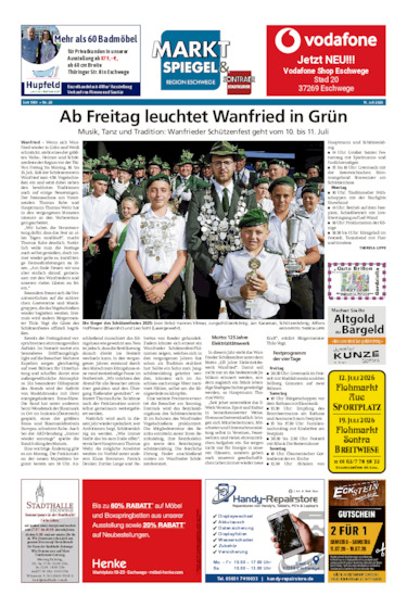 Marktspiegel Eschwege vom 11.07.2026
