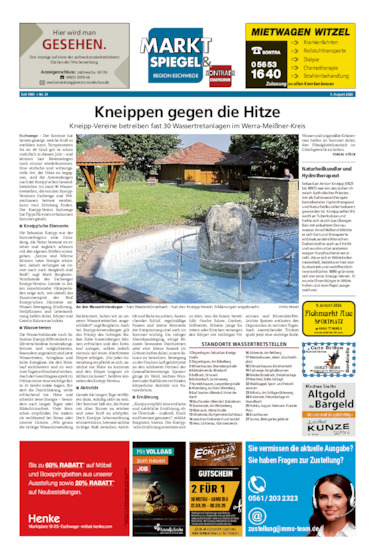 Marktspiegel Eschwege vom 01.08.2026