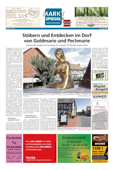 Marktspiegel Eschwege vom 22.08.2026
