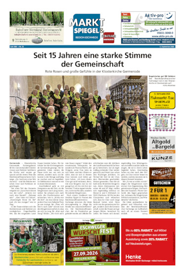 Marktspiegel Eschwege vom 05.09.2026