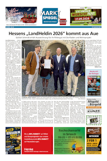 Marktspiegel Eschwege vom 19.09.2026